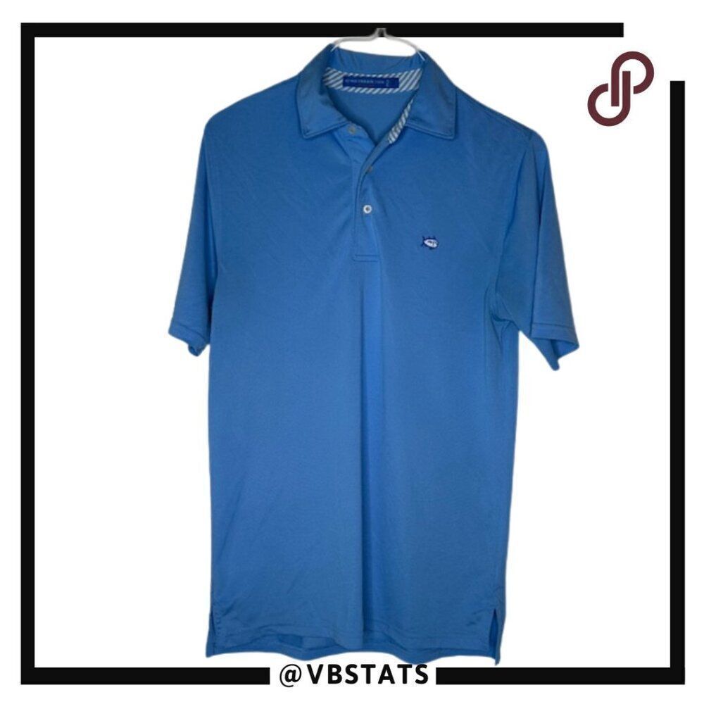 Southern Tide Deep Pacific Blue SS Men's Polo in Size Small